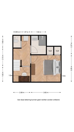 Floorplan - Delfgaauwstraat 51B, 3037 LJ Rotterdam